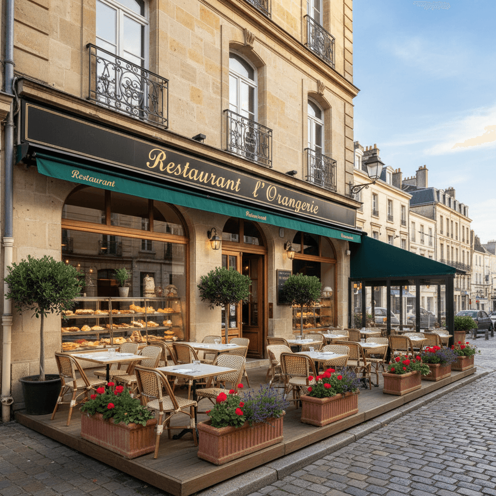 Restaurant à Angers : terrasse - extraction