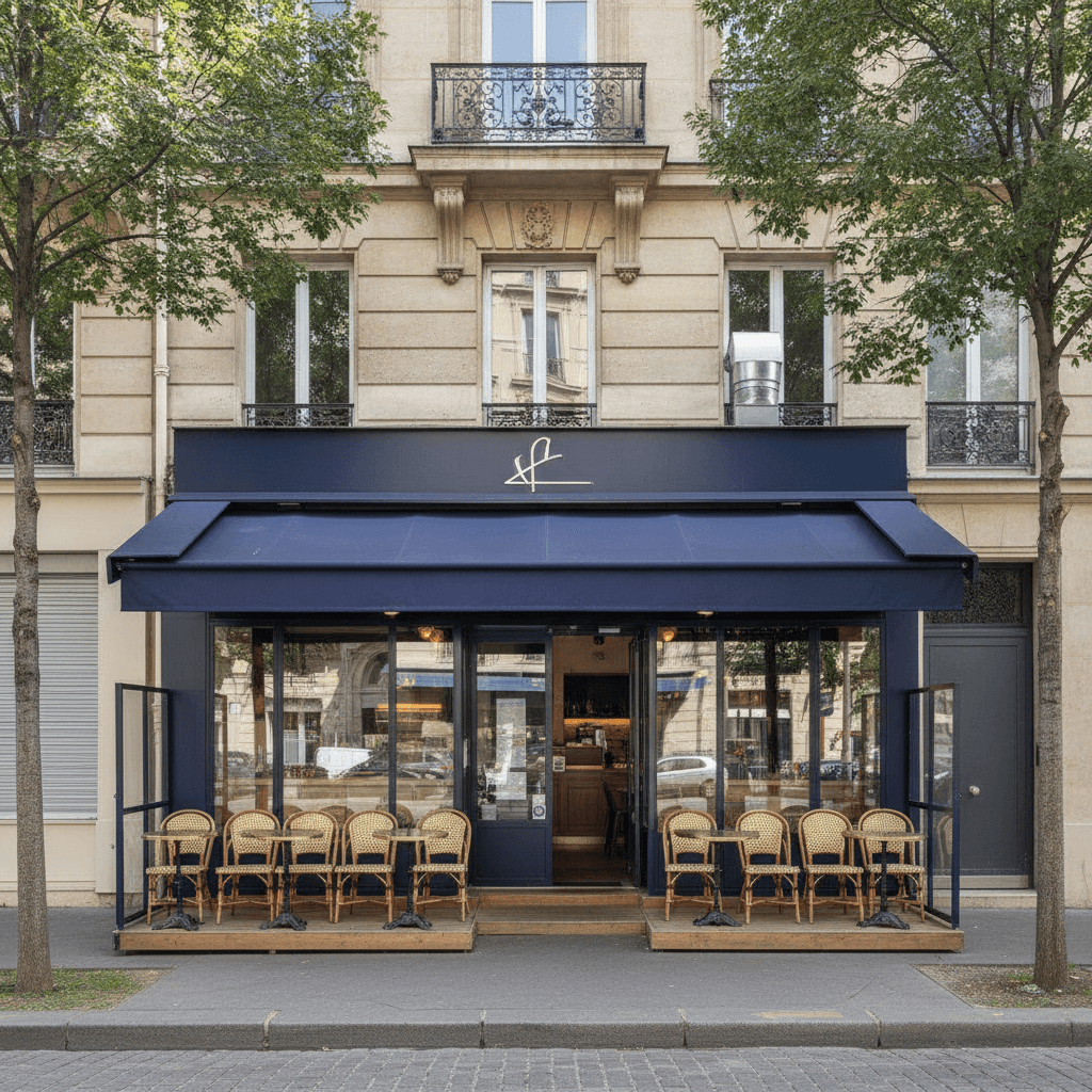 Fast-food 85m² à Paris : terrasse - extraction