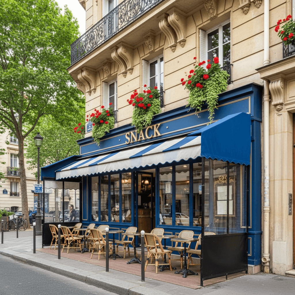 Snack 40 couverts à Paris : terrasse