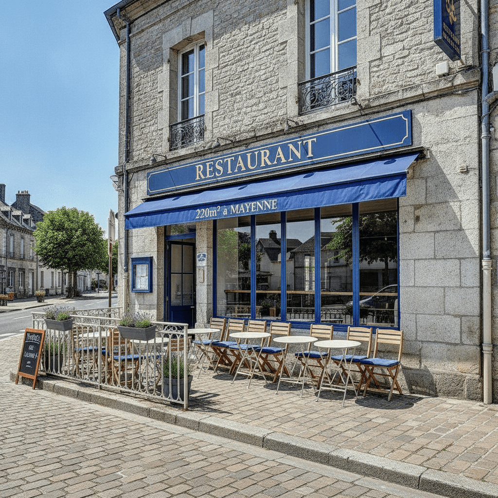 Restaurant 220m² à Mayenne : terrasse - licence IV - Image 1