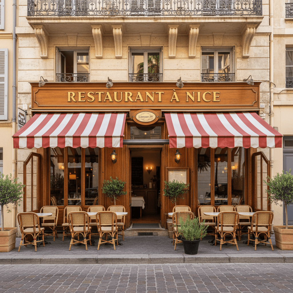 Restaurant à Nice : terrasse - licence IV