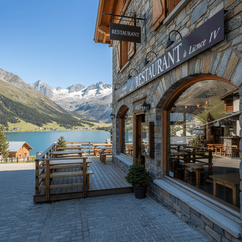 Restaurant 162m² à Tignes : terrasse - licence IV - Image 1