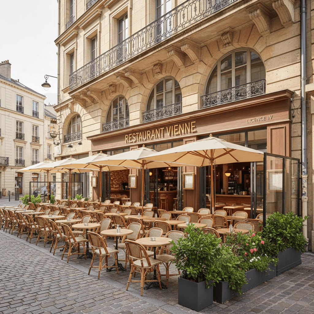 Restaurant à Vienne : terrasse - licence IV - Image 1