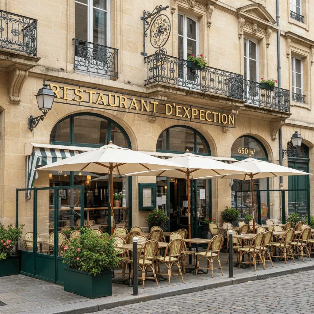 Restaurant 650m² à Bordeaux : terrasse - licence IV