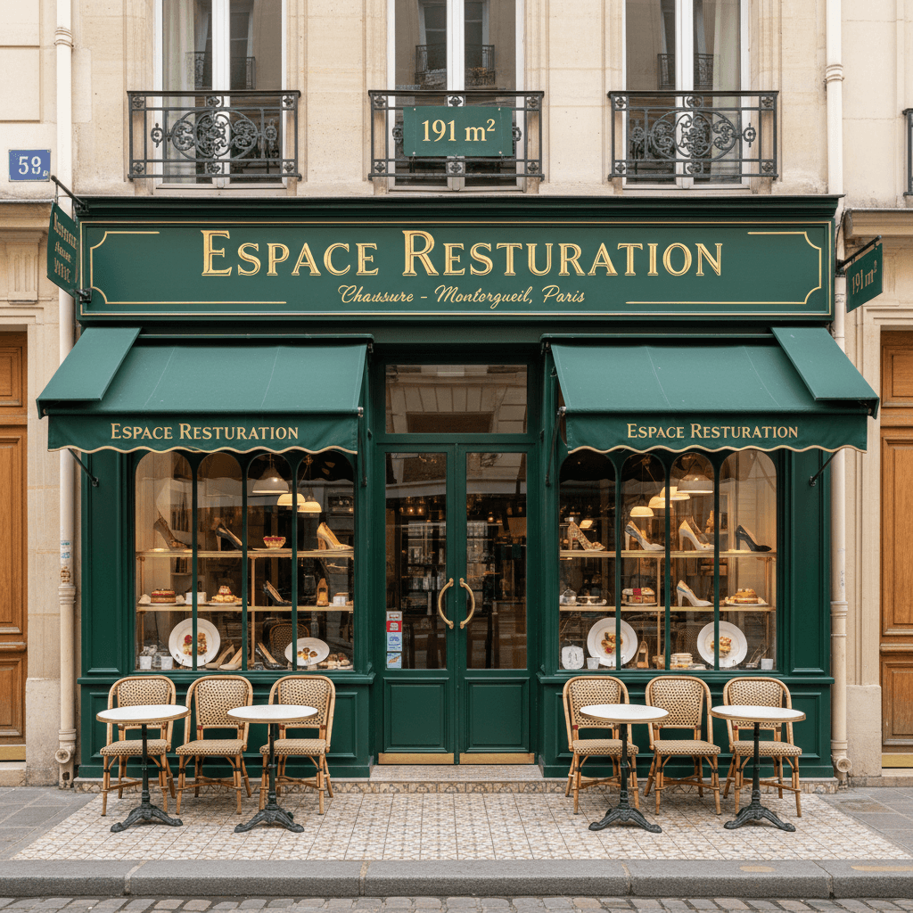 Espace Restauration de 191 m² à Montorgueil, Paris