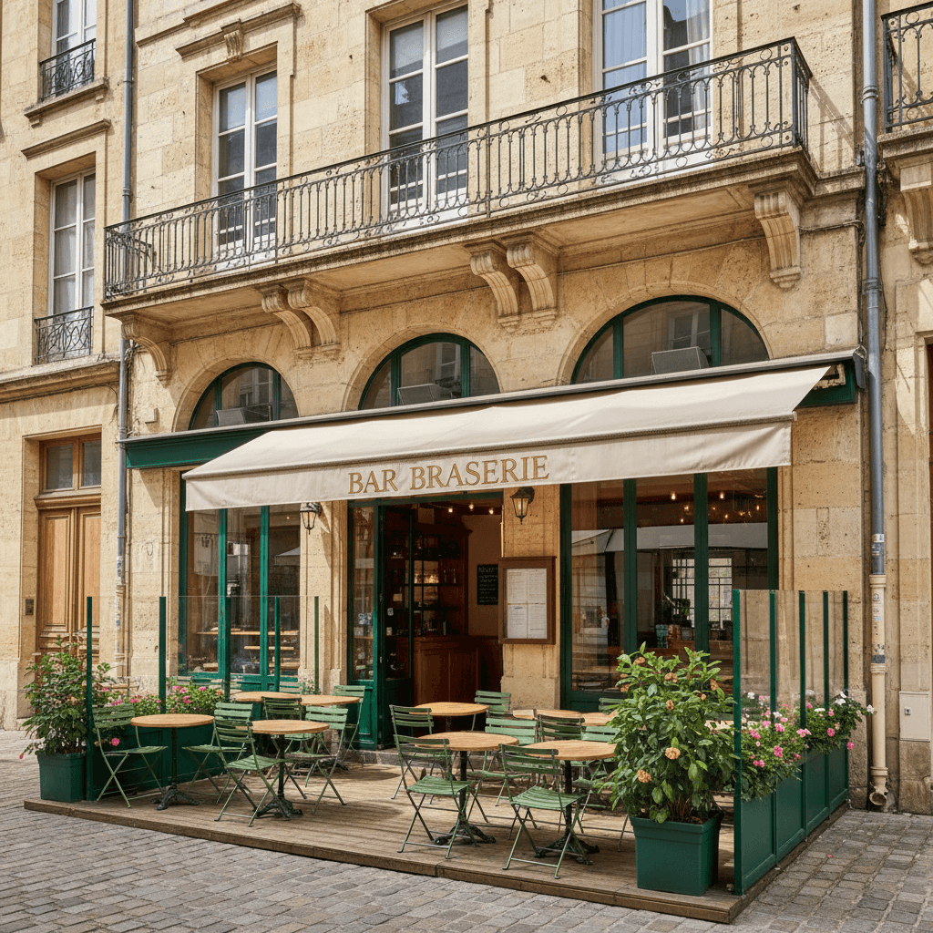 Bar-brasserie 100m² à Bordeaux : terrasse - licence IV