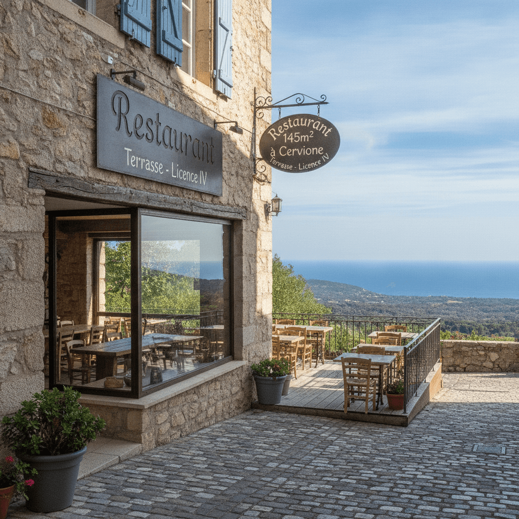 Restaurant 145m² à Cervione : terrasse - licence IV - Image 1