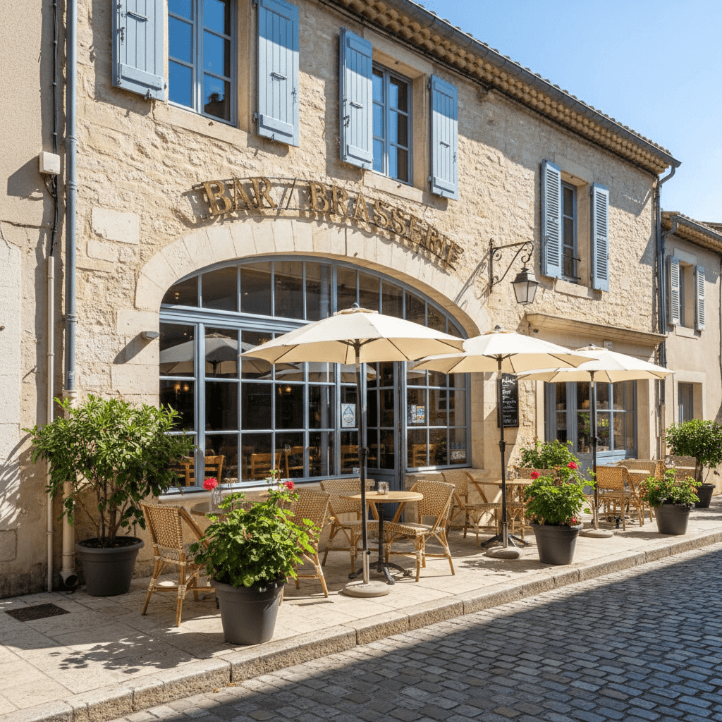 Bar-brasserie 124m² à Meyrargues : terrasse - licence IV - Image 1