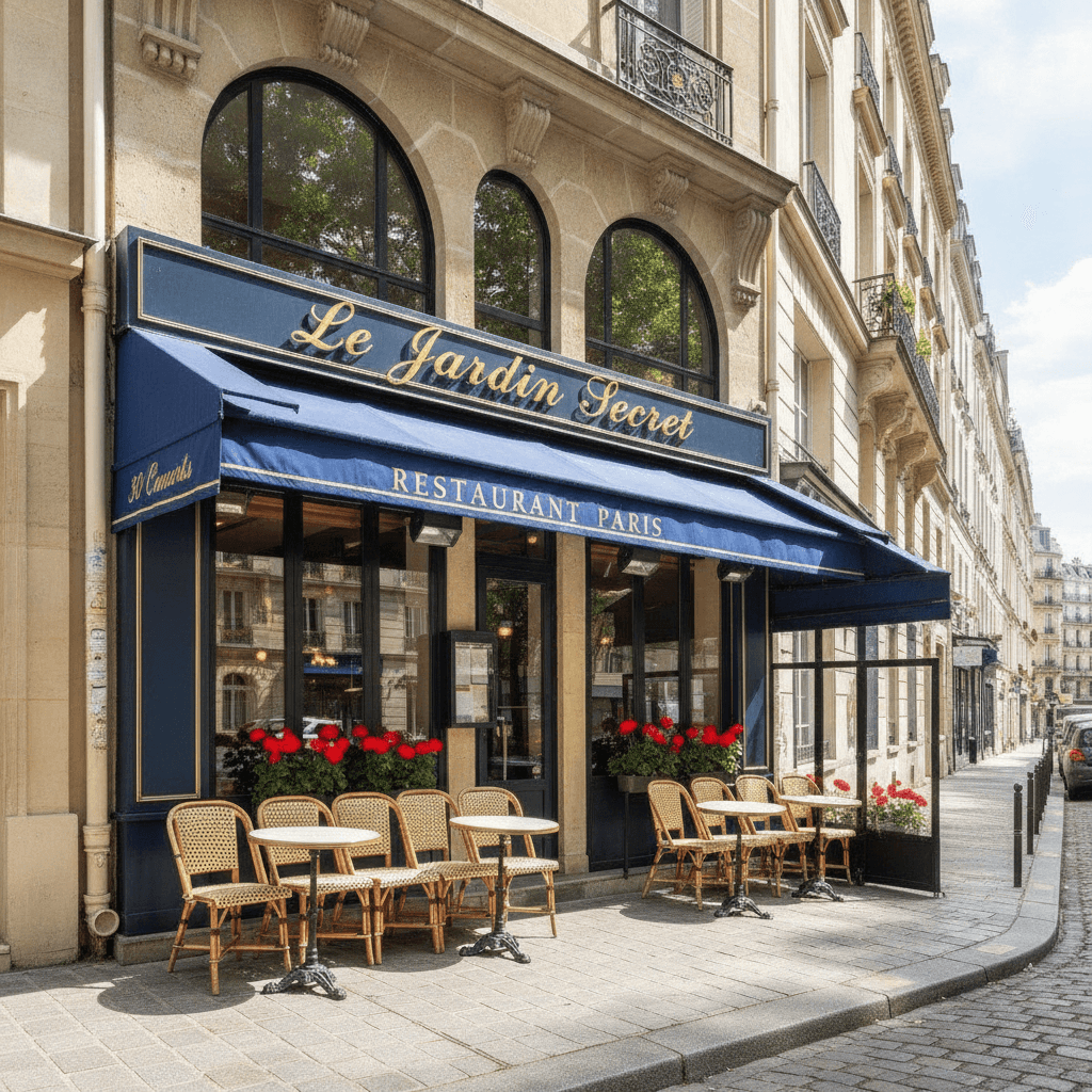 Restaurant 30 couverts à Paris : terrasse - extraction