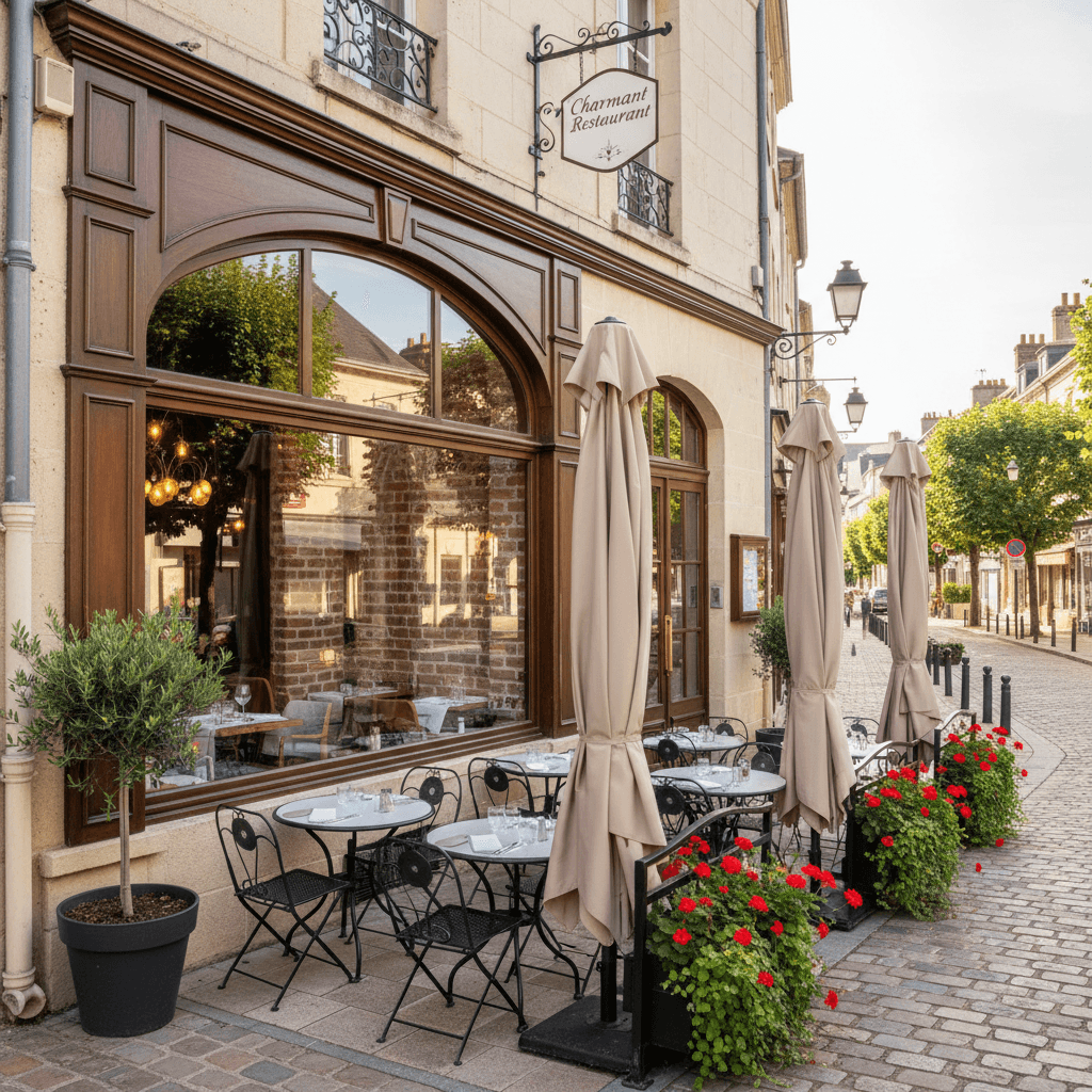 Restaurant à Saint-Germain-Du-Corbéis : terrasse - licence IV - Image 1