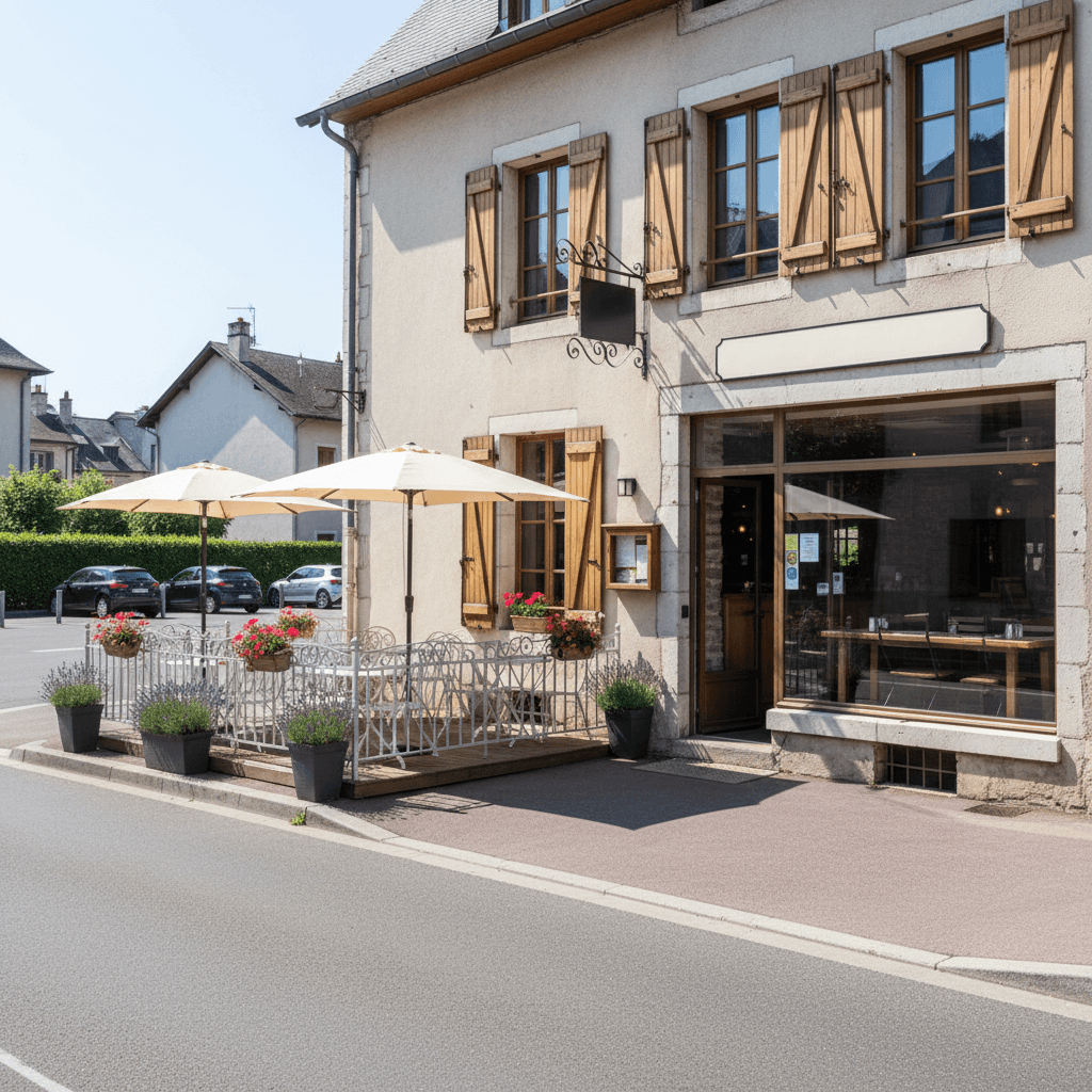 Restaurant à Annecy : terrasse - extraction - Image 1