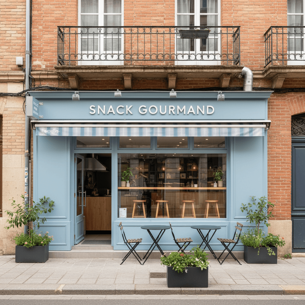 Snack 40m² à Toulouse : terrasse - extraction