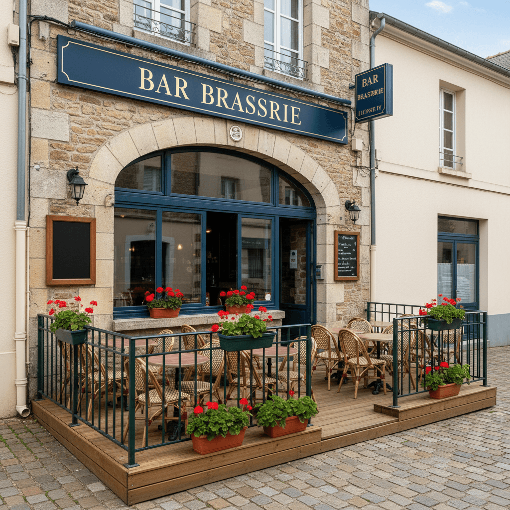 Bar-brasserie 260m² à Herbignac : terrasse - licence IV