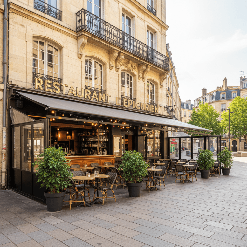 Restaurant à Bordeaux : terrasse - licence IV