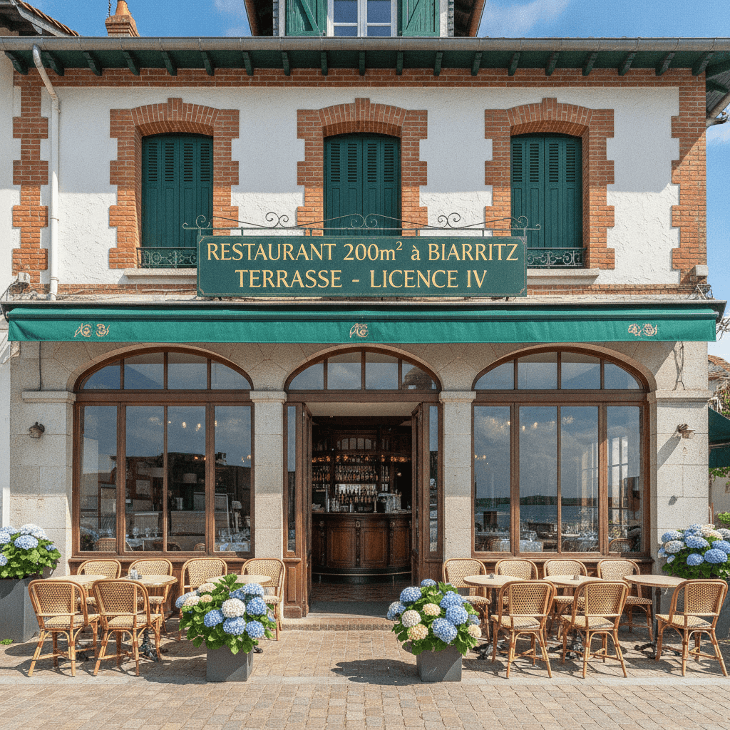 Restaurant 200m² à Biarritz : terrasse - licence IV - Image 1