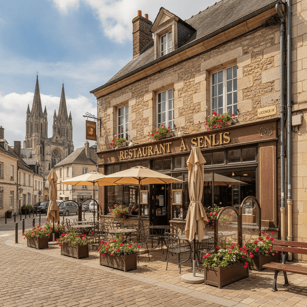 Restaurant à Senlis : terrasse - licence IV - Image 1