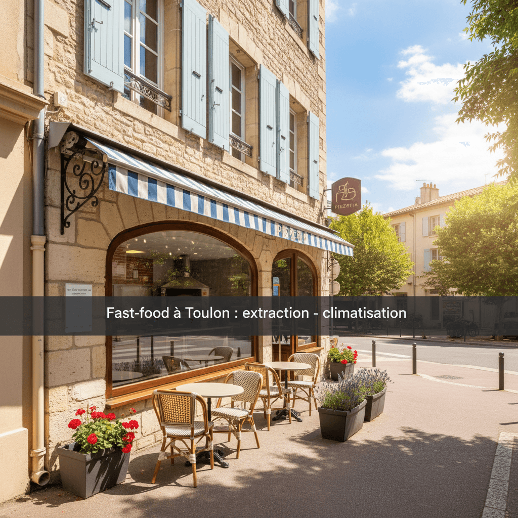 Fast-food 27m² à Toulon : extraction - climatisation