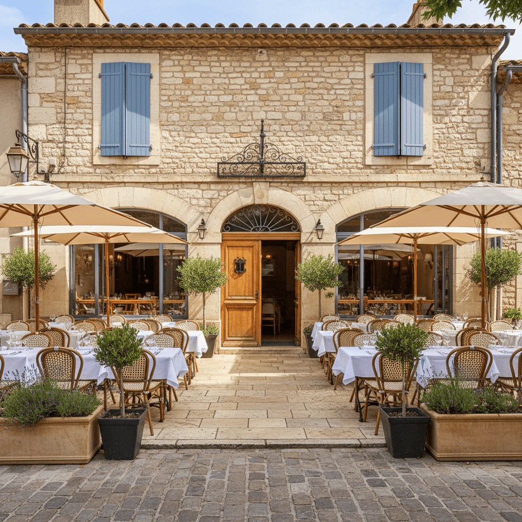 Restaurant à Saint-Paul-Trois-Châteaux : terrasse - extraction - Image 1