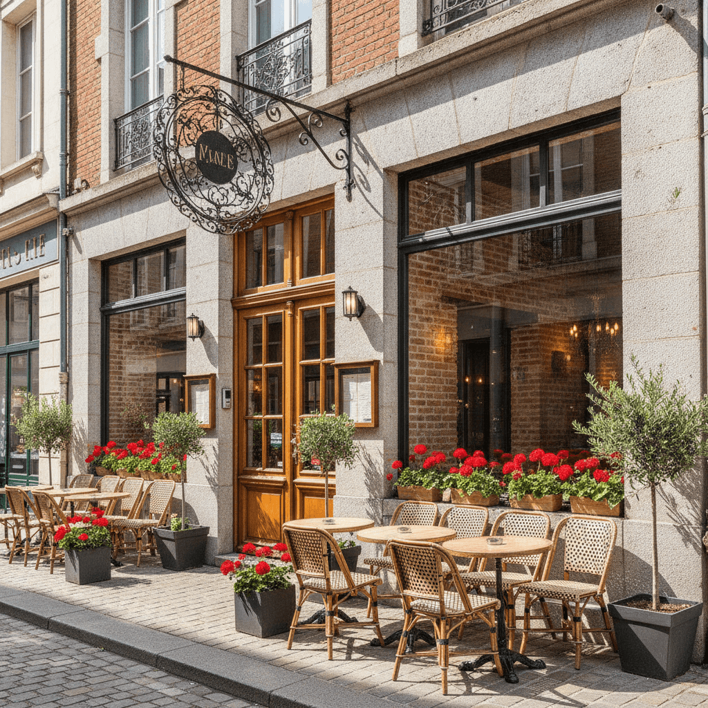Restaurant 60m² à Lille : terrasse - extraction
