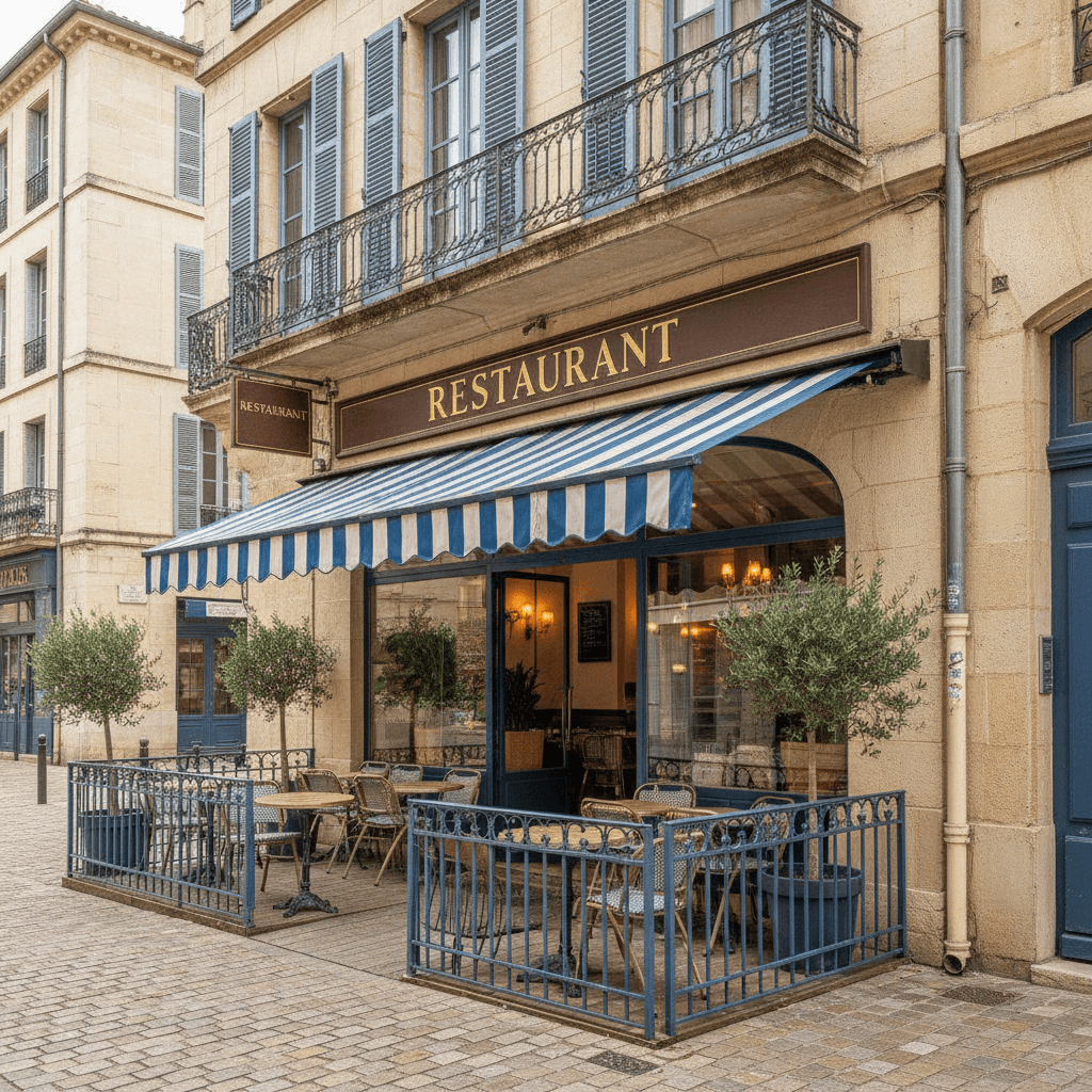 Restaurant 90m² à Perpignan : terrasse - extraction - Image 1