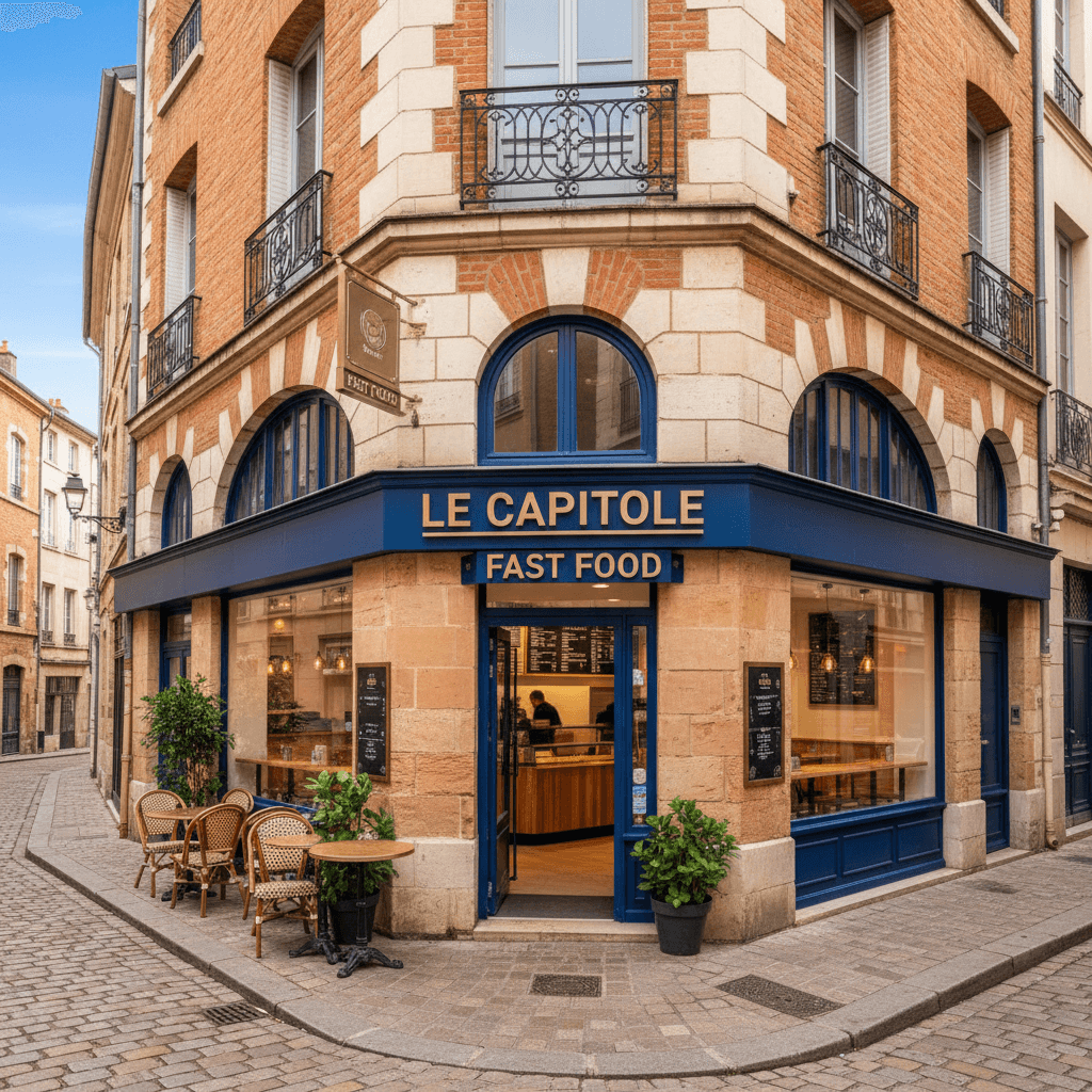 Fast-food 360m² à Toulouse : terrasse - licence IV