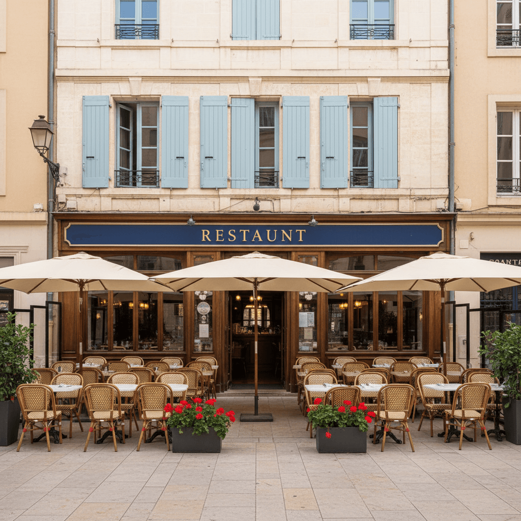 Restaurant 656m² à Montpellier : terrasse - extraction
