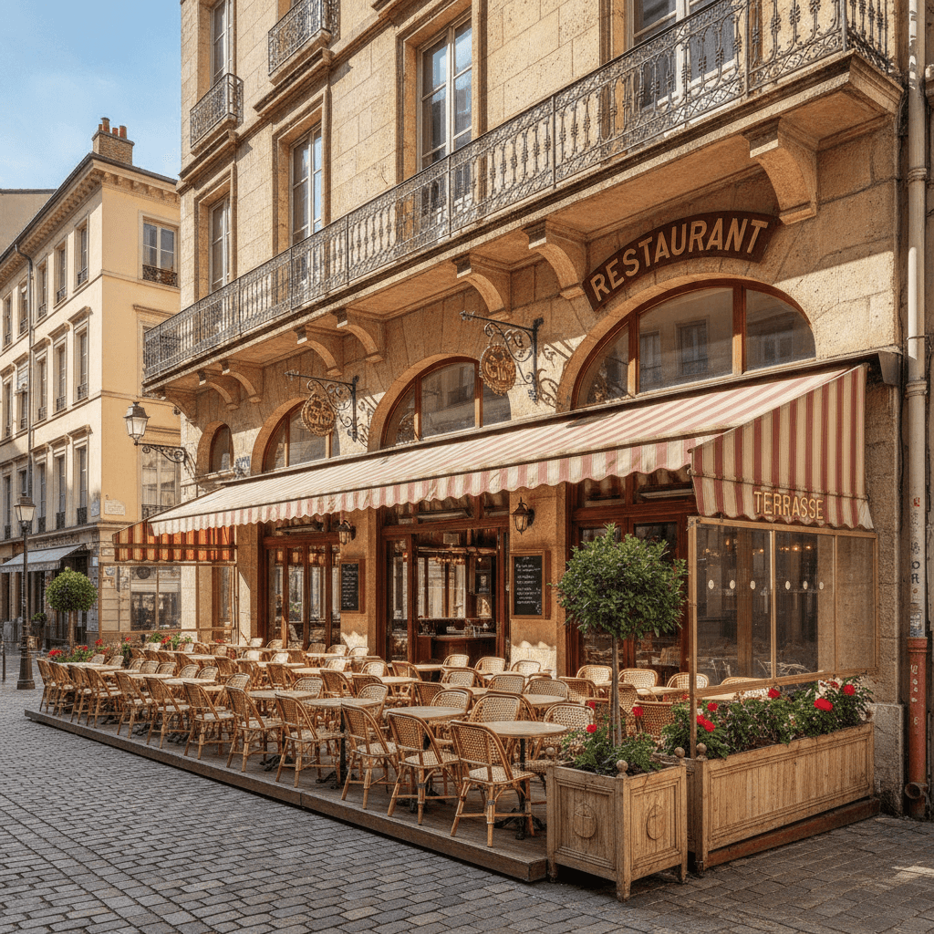 Restaurant 180m² à Lyon : terrasse - licence IV