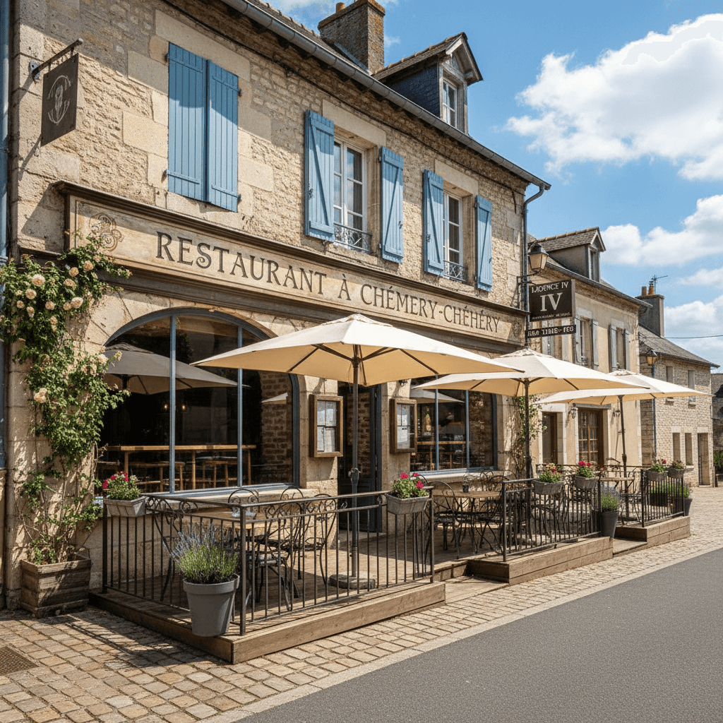 Restaurant à Chémery-Chéhéry : terrasse - licence IV - Image 1
