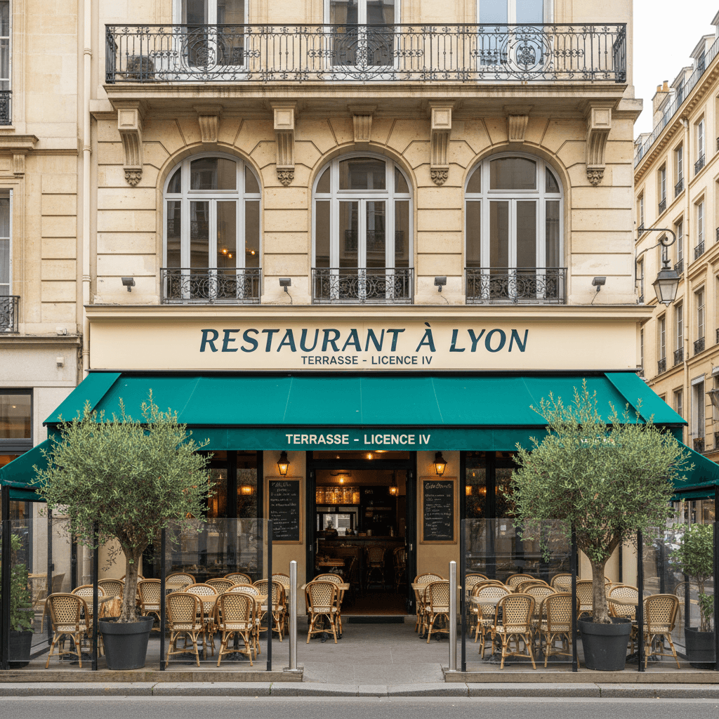 Restaurant à Lyon : terrasse - licence IV