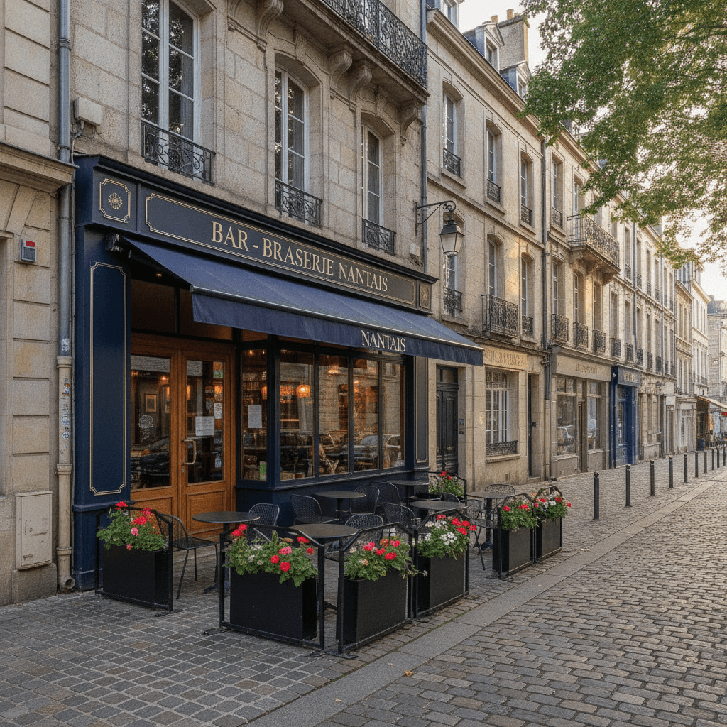 Bar-brasserie 85m² à Nantes : terrasse - licence IV