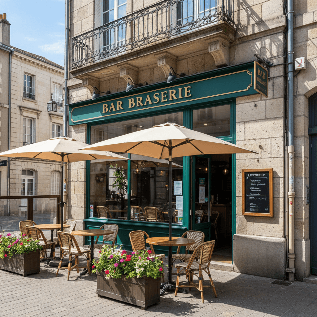 Bar-brasserie 80m² à Clermont-Ferrand : terrasse - licence IV
