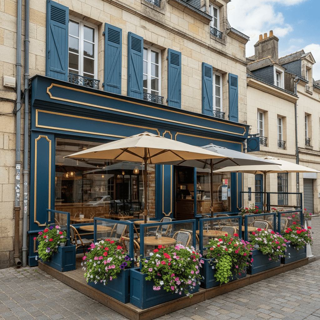 Fast-food 70m² à Rennes : terrasse - licence IV