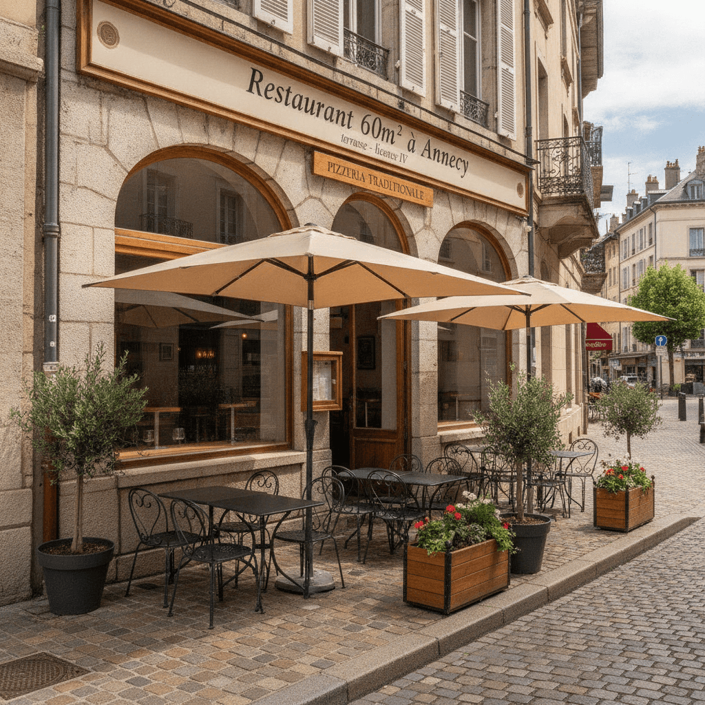 Restaurant 60m² à Annecy : terrasse - licence IV - Image 1