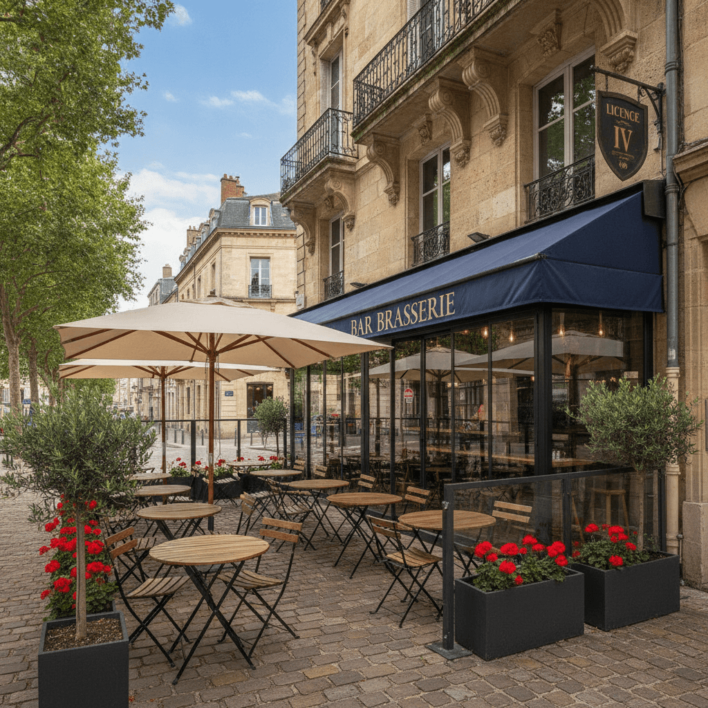 Bar-brasserie à Bordeaux : terrasse - licence IV