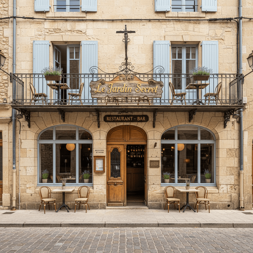 Restaurant à Robion : terrasse - licence IV - Image 1