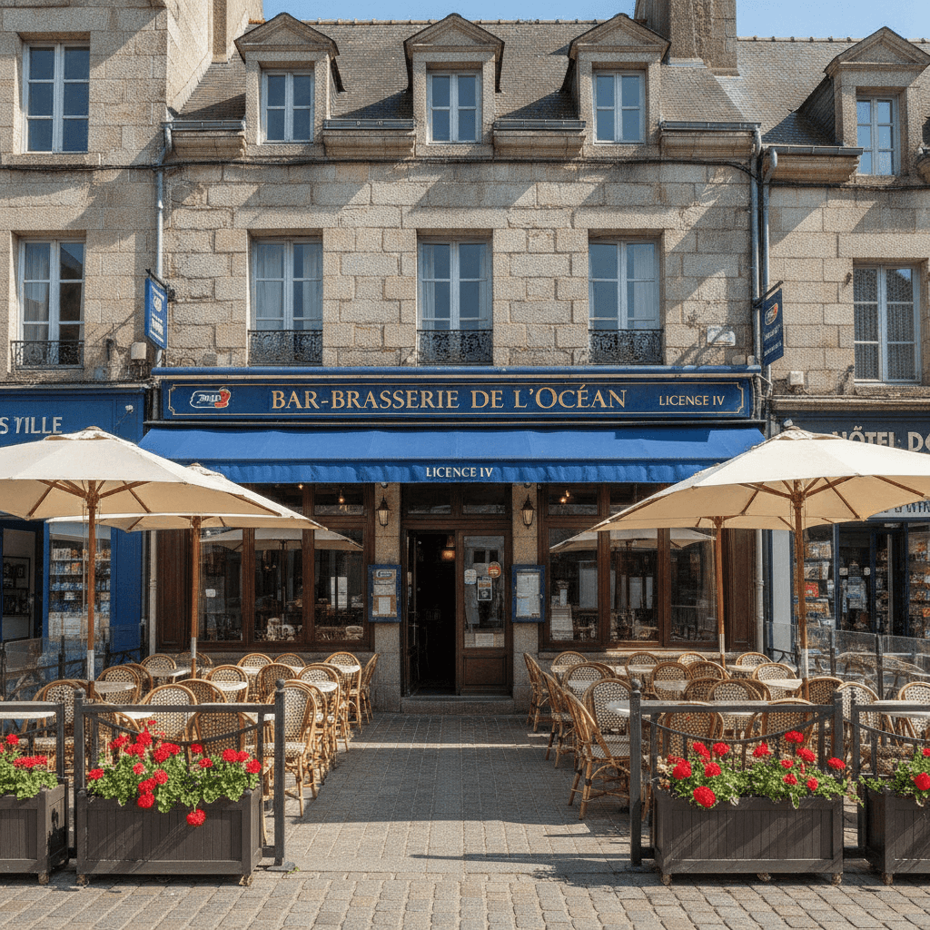 Bar-brasserie 250m² à Vannes : terrasse - licence IV - Image 1