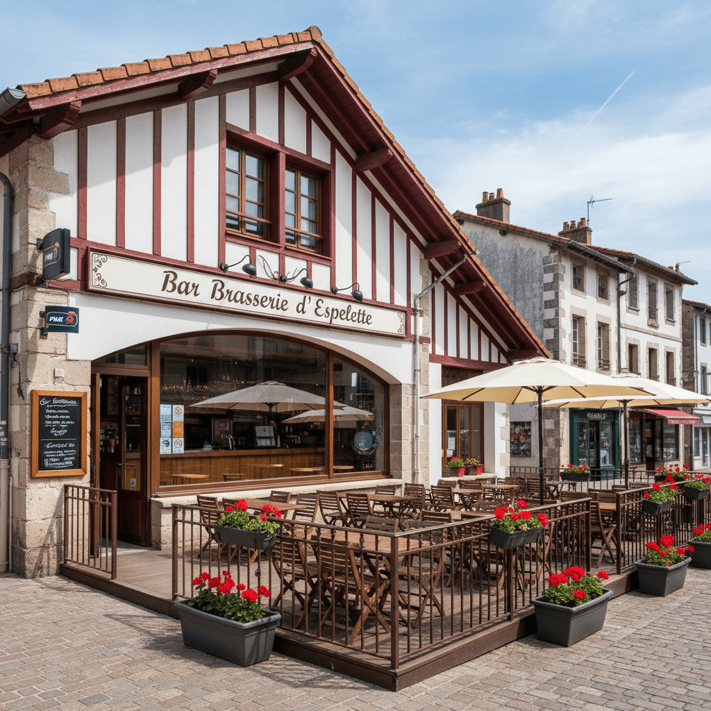 Bar-brasserie 75m² à Espelette : terrasse - licence IV - Image 1