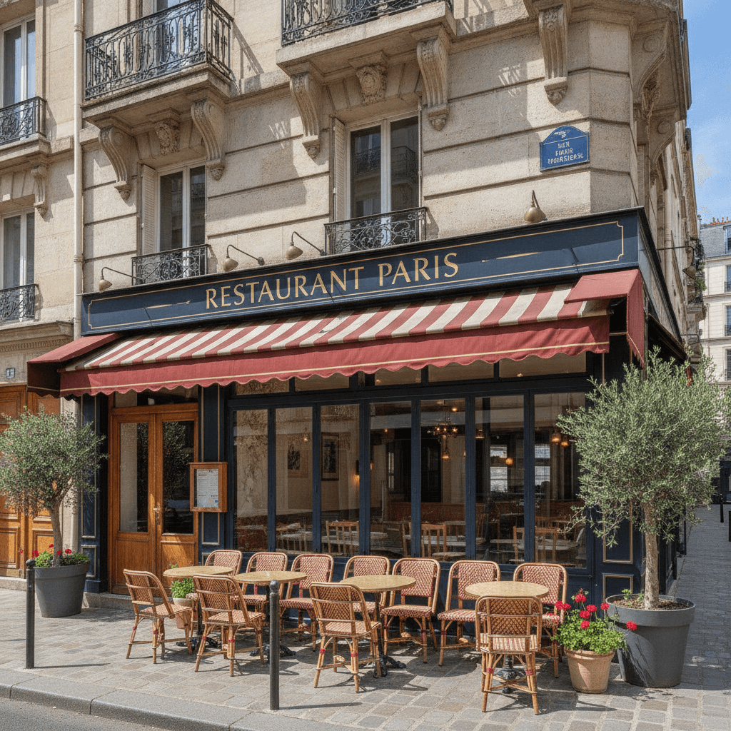 Restaurant 50 couverts à Paris : terrasse - extraction