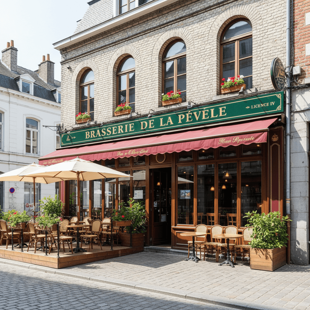 Bar-brasserie à Lille : terrasse - licence IV