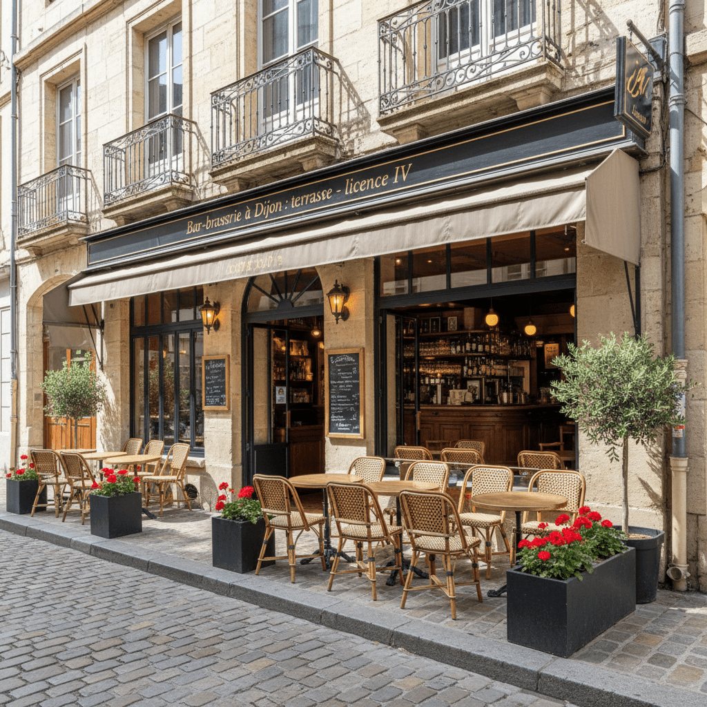 Bar-brasserie à Dijon : terrasse - licence IV