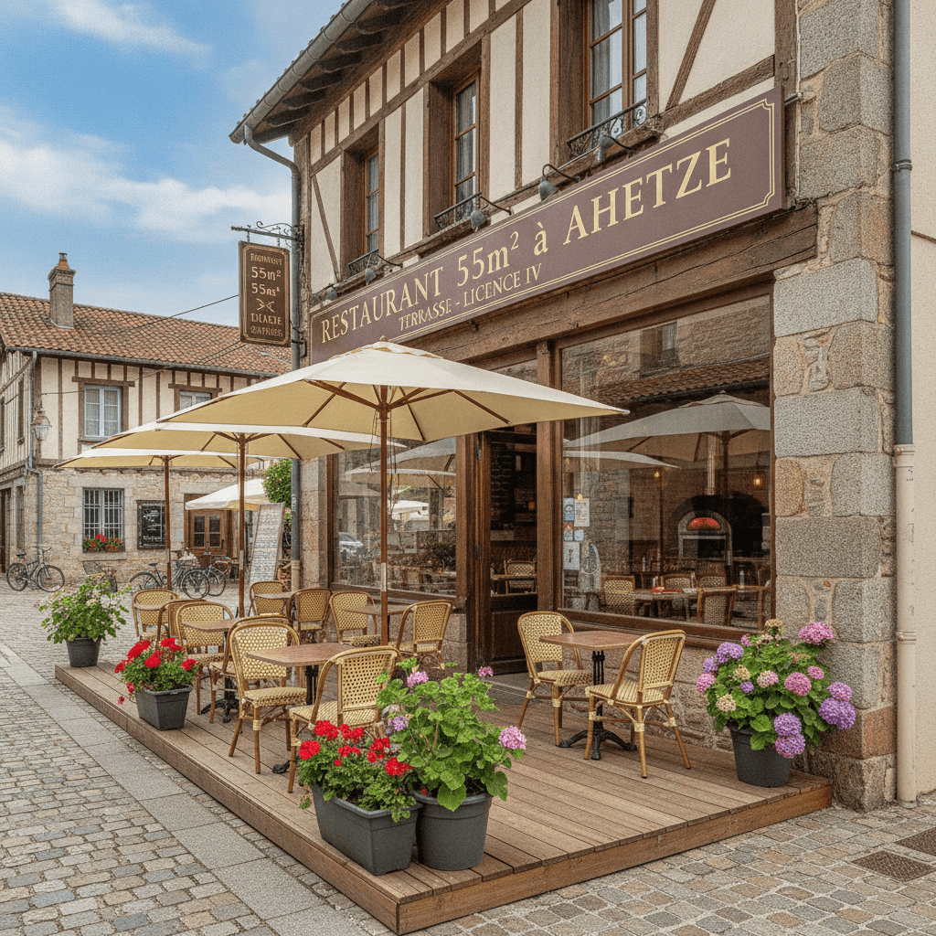 Restaurant 55m² à Ahetze : terrasse - licence IV - Image 1