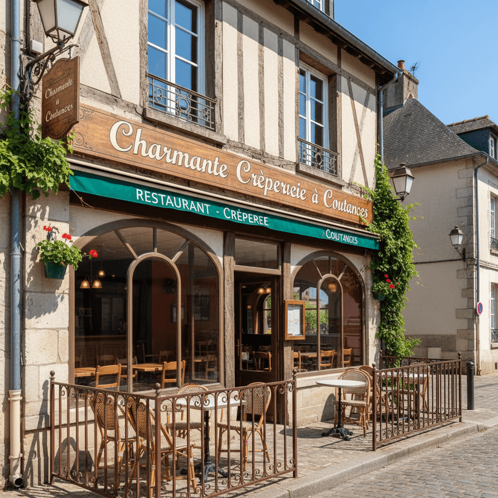 Restaurant à Coutances : terrasse - Image 1