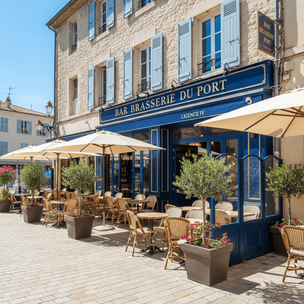 Bar-brasserie 100m² à Bandol : terrasse - licence IV