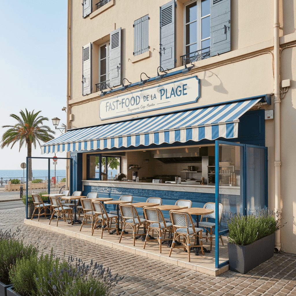 Fast-food 53m² à Roquebrune-Cap-Martin : terrasse - licence IV - Image 1