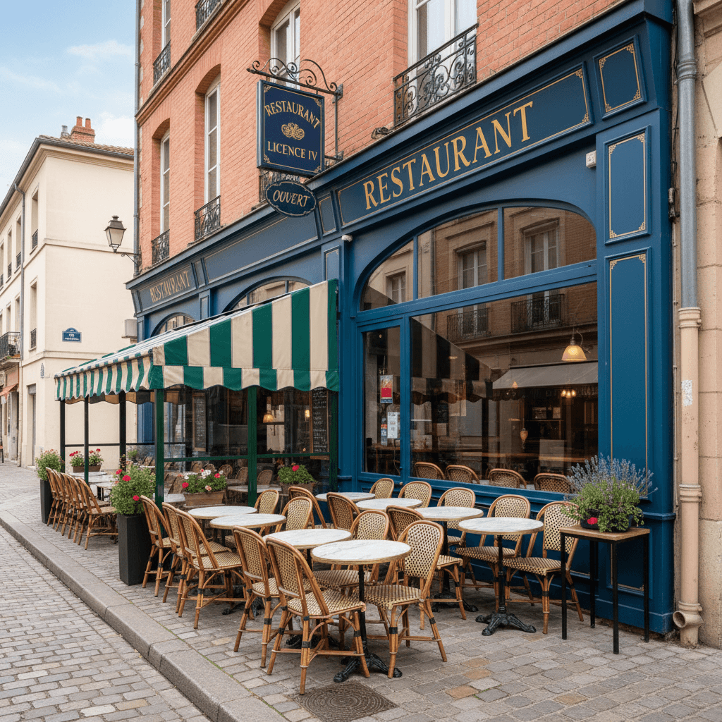 Restaurant 300m² à Toulouse : terrasse - licence IV