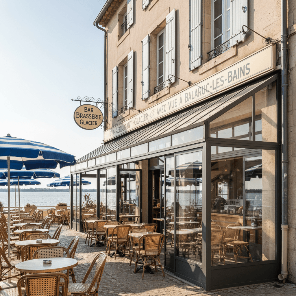 Bar-brasserie 250m² à Balaruc-Les-Bains : terrasse - licence IV - Image 1