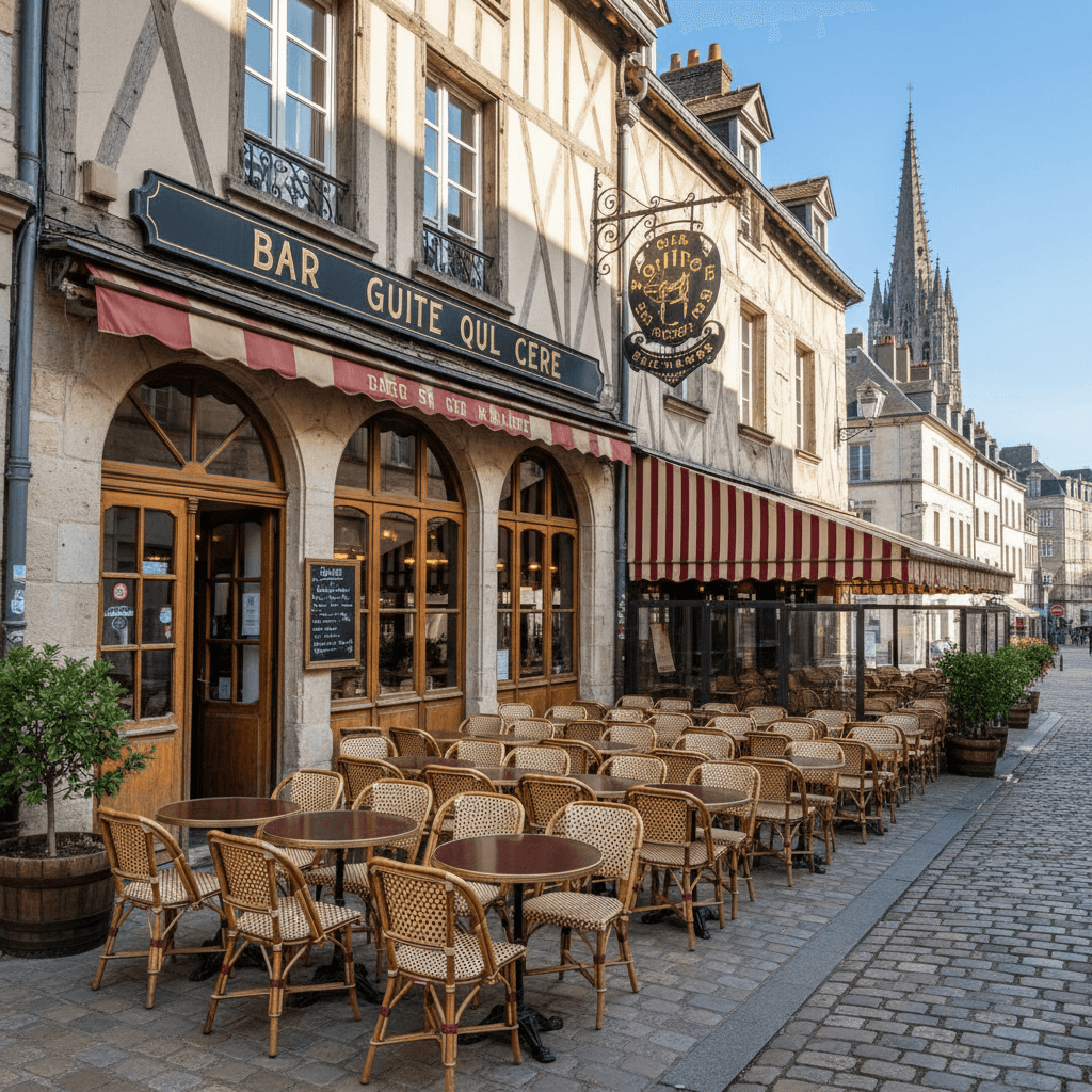 Bar-brasserie 47m² à Rouen : terrasse - licence IV