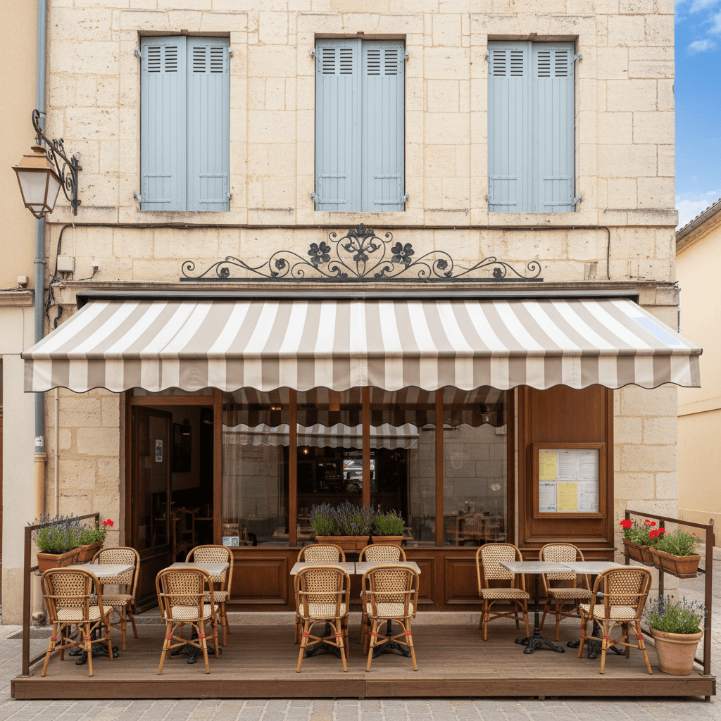 Restaurant 130m² à Montpellier : terrasse - extraction
