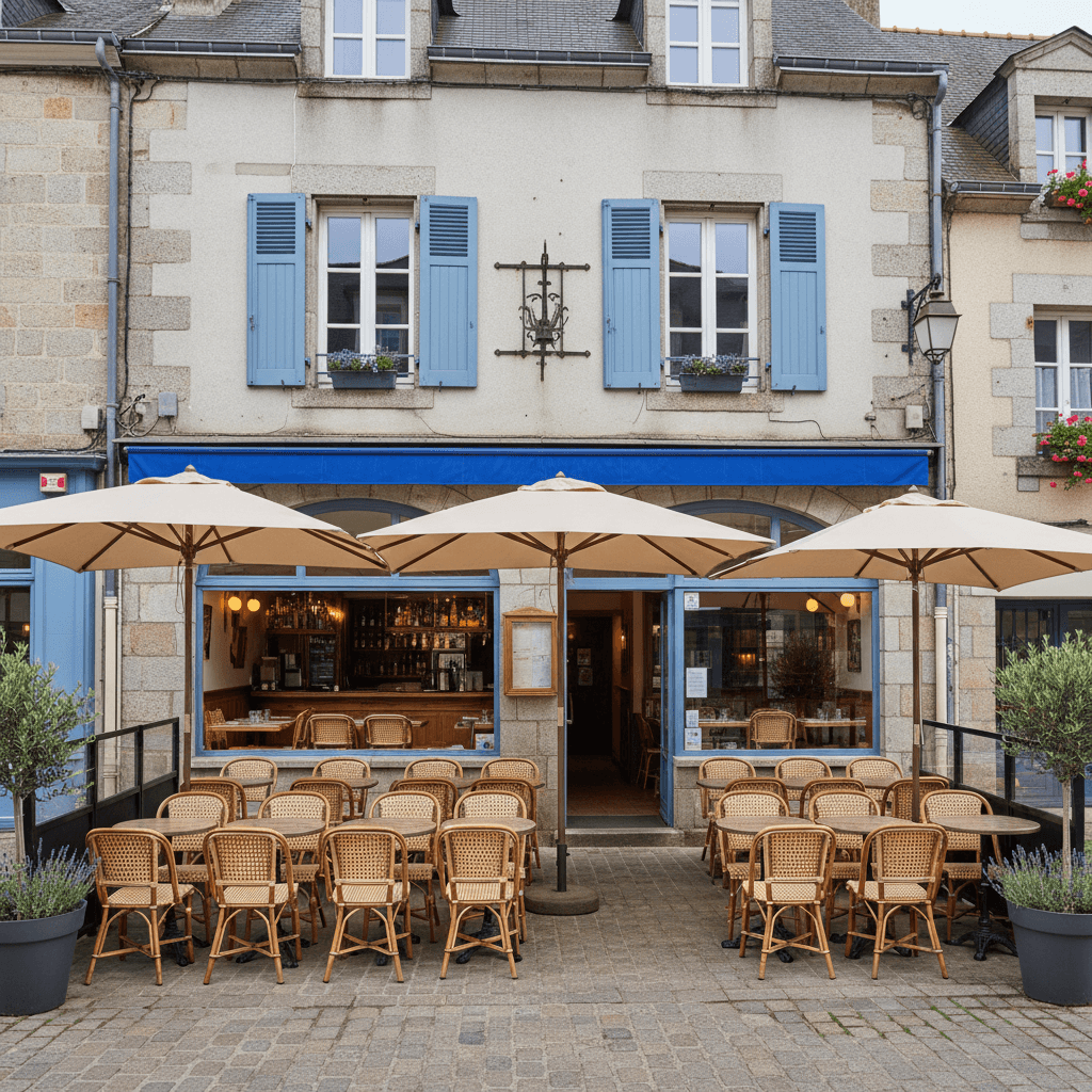 Restaurant à Saint-Brieuc : terrasse - extraction - Image 1