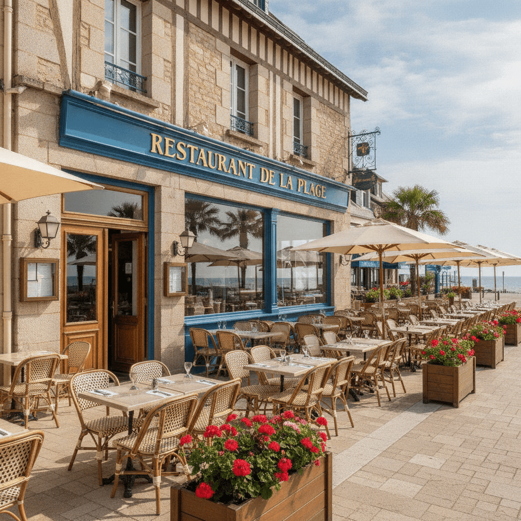 Restaurant 60m² à Merville-Franceville-Plage : terrasse - licence IV - Image 1